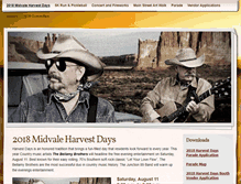 Tablet Screenshot of midvaleharvestdays.com